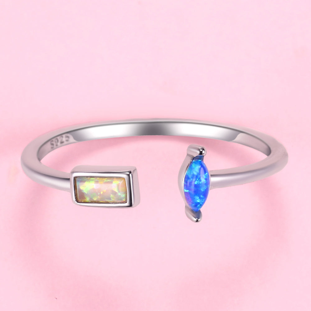 Yumato S925 Sterling Silver Niche Sophistication Adjustable Ring Gifts for yourself, girl, lover,friend R29-R30