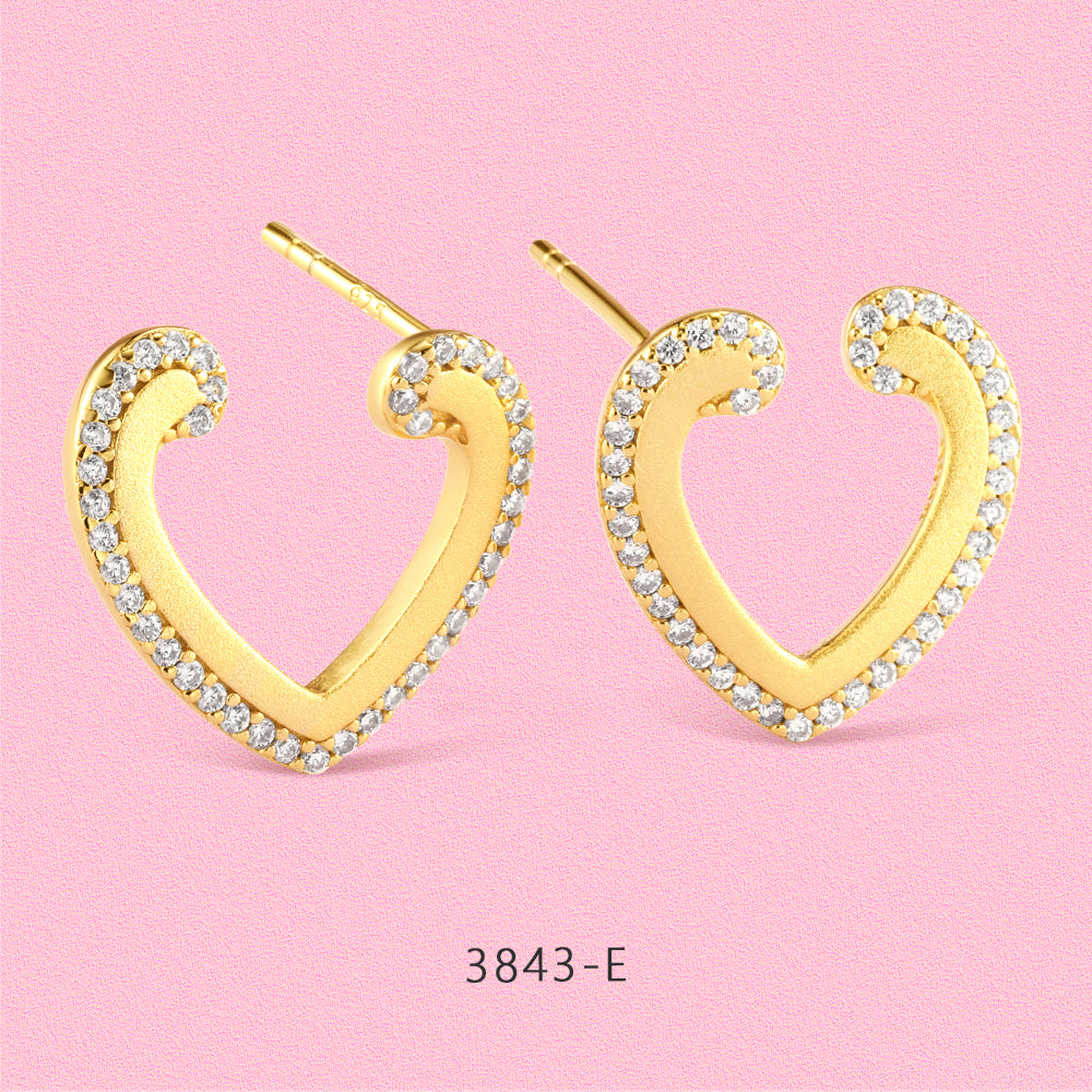 S925 Sterling Silver Vintage Heart-shaped Style Set Series