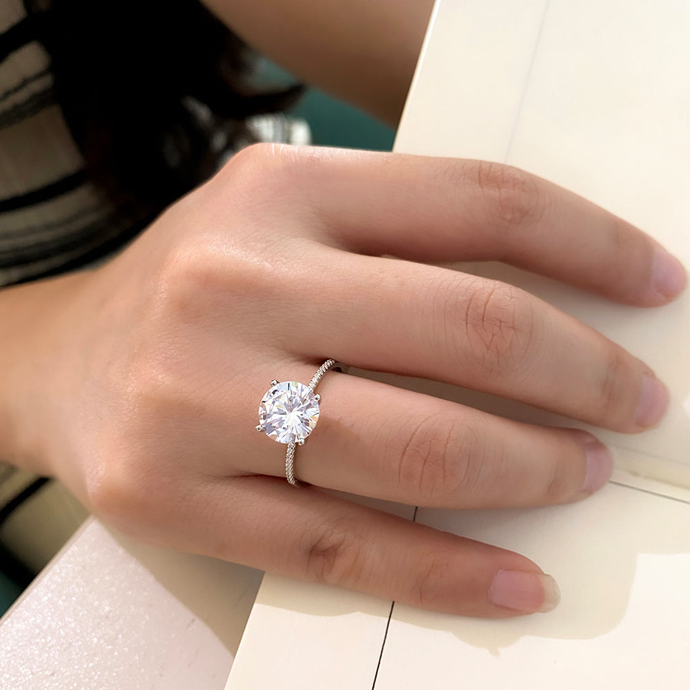 Yumato S925 Sterling Silver Fashion Matching Wedding Ring(Size 5~9) Gifts for yourself, girl, lover,friend R19
