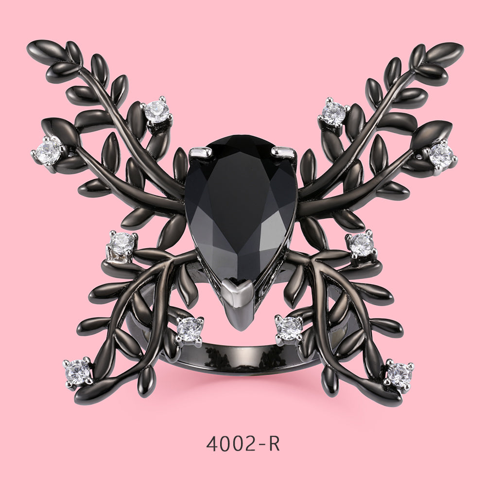 S925 sterling silver black butterfly necklace and brooch two-in-one jewelry.