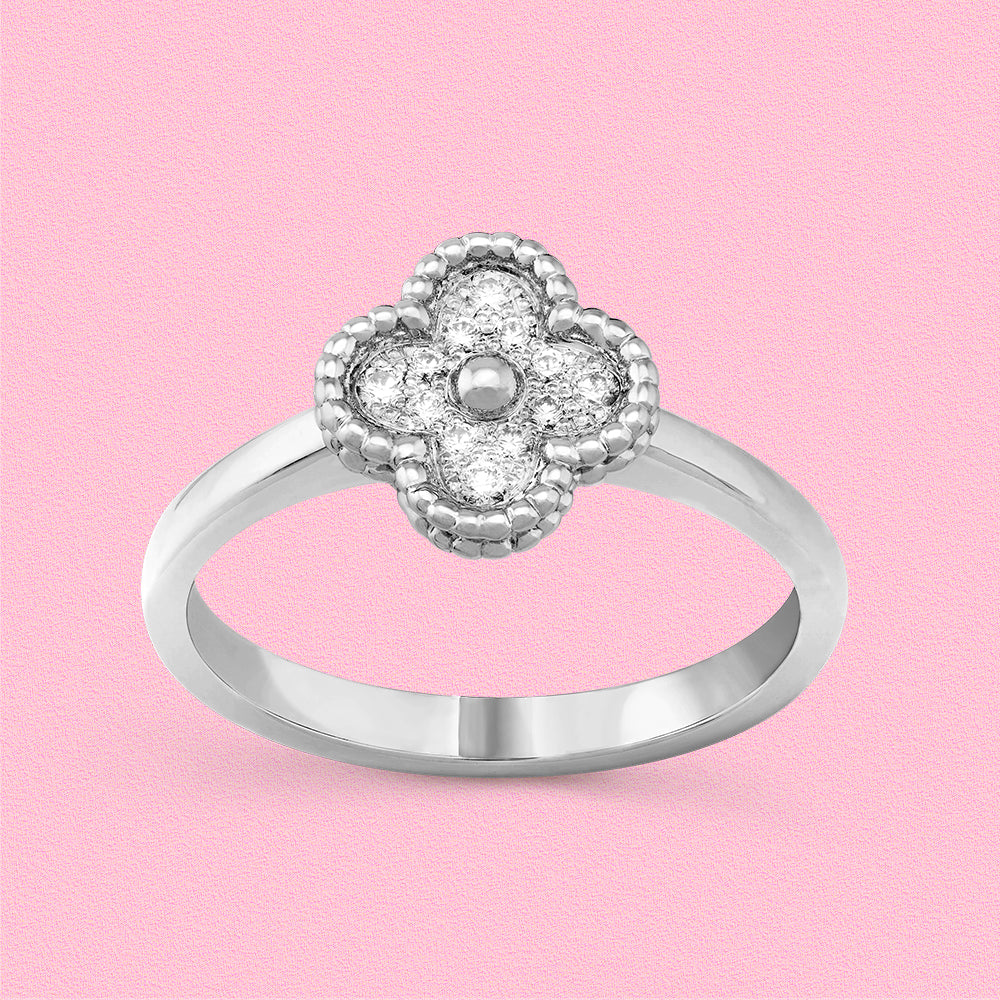 Yumato S925 sterling silver Full of diamonds lucky rings