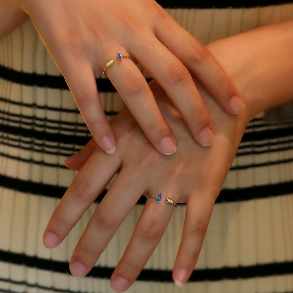 Yumato S925 Sterling Silver Niche Sophistication Adjustable Ring Gifts for yourself, girl, lover,friend R29-R30