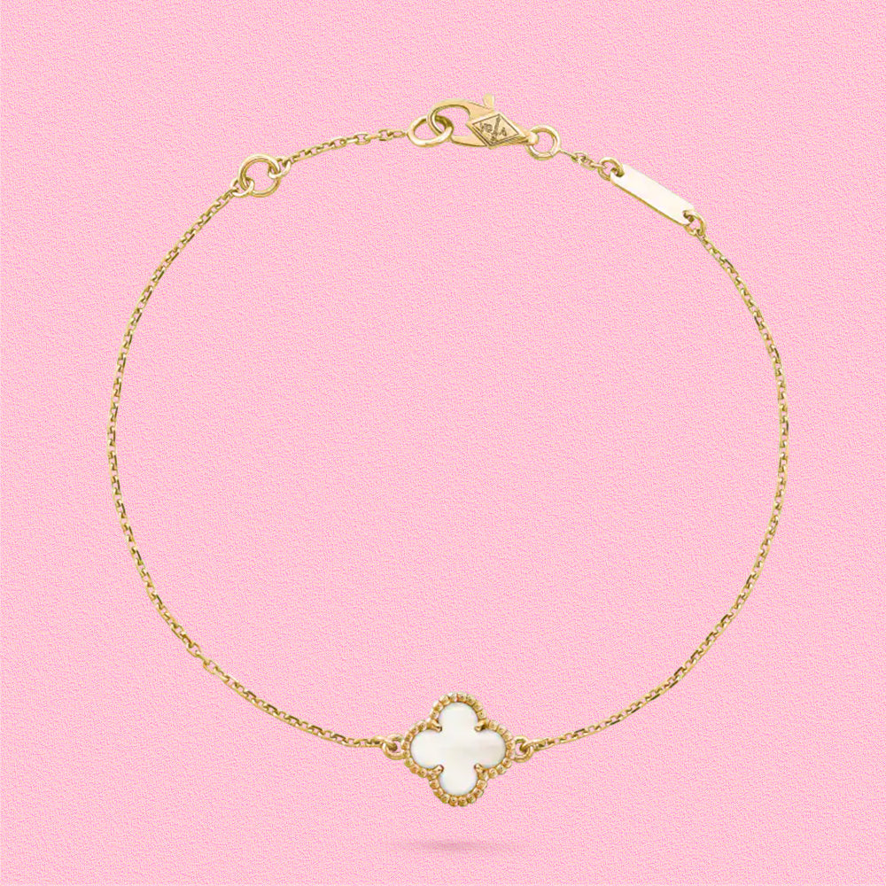 Yumato S925 sterling silver single flower lucky bracelet