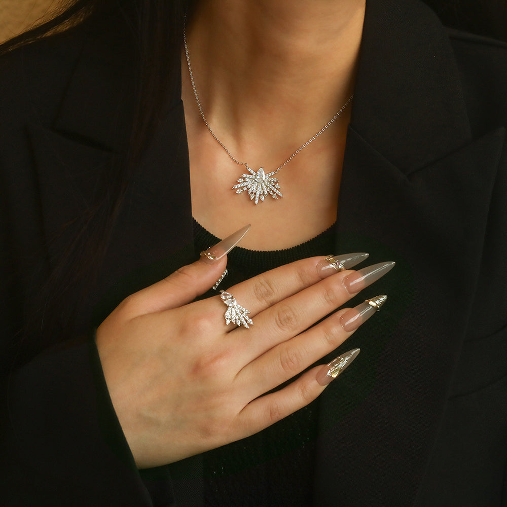 S925 Sterling Silver Dazzling Fireworks Style Set Series