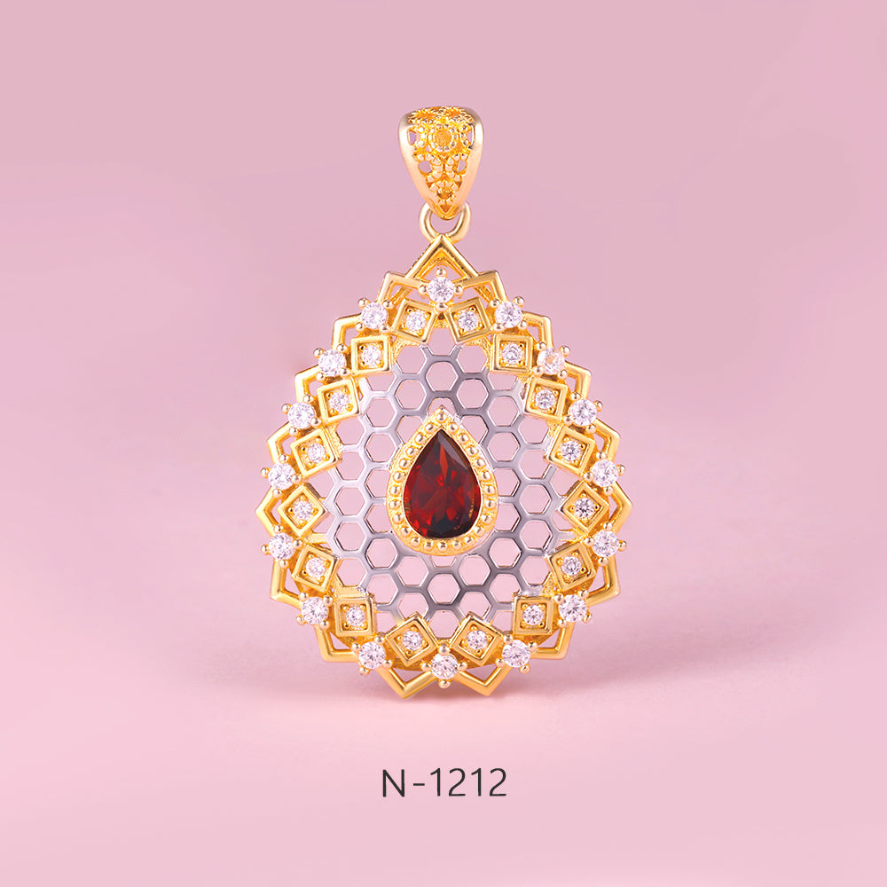 Natural Gemstone Fashion Necklace in 925 Sterling Silver C119