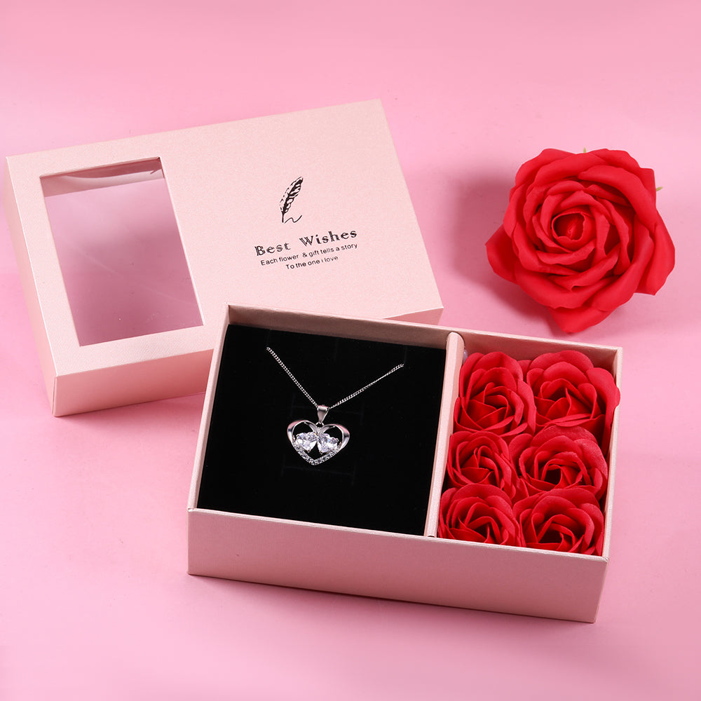 Yumato S925 Sterling silver heart-shaped pendant engraved name Birthstone, Moissanite custom gift jewelry gift for moms and friends 1345