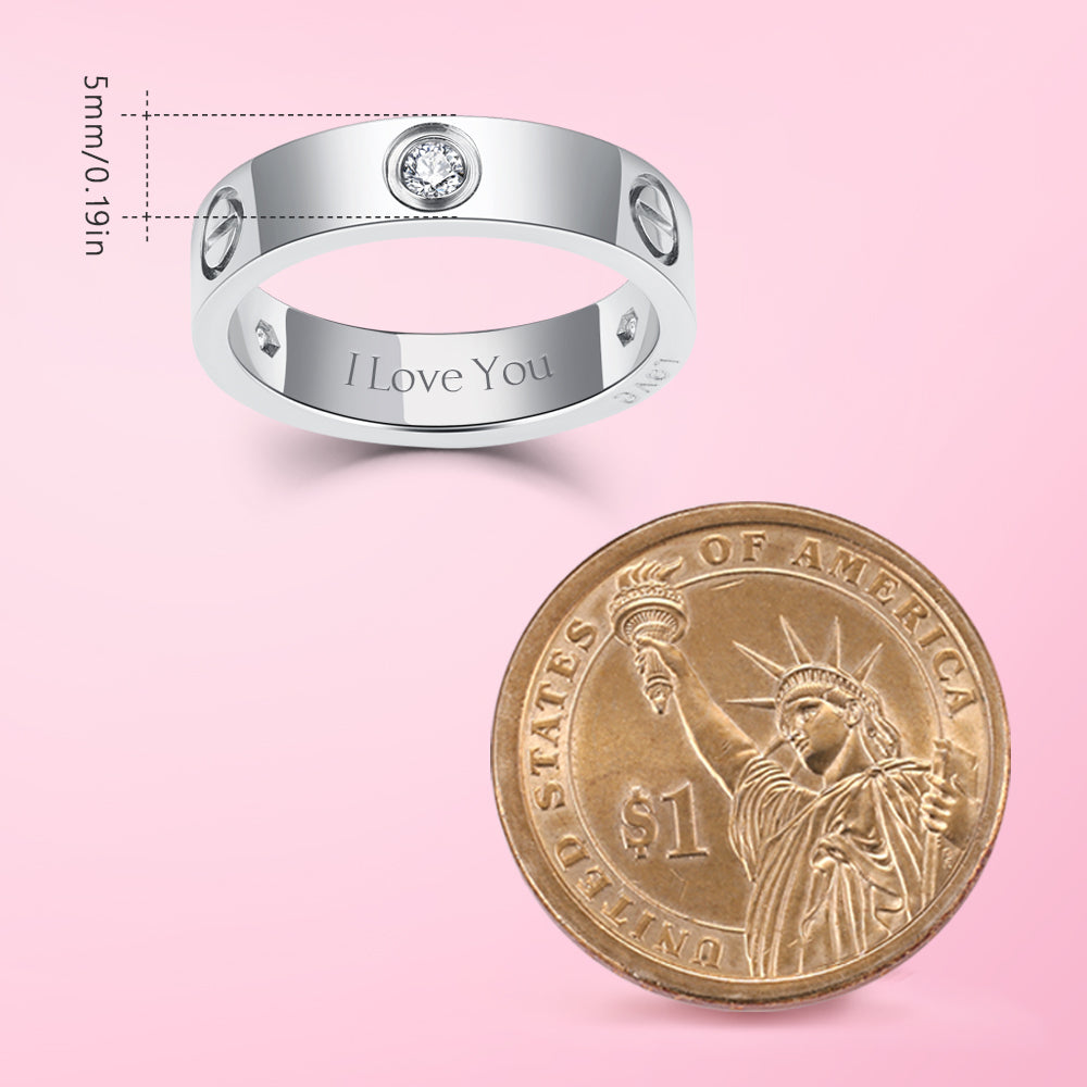 Jewelry Elegant Couple Ring, Engraved Name , Words having special meaning, Popular design, Customized Jewelry Gifts for yourself your lover 3661