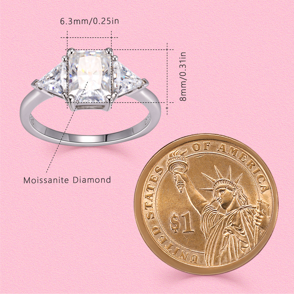 Yumato Moissanite diamond princess square diamond couple rings, wedding rings R1792