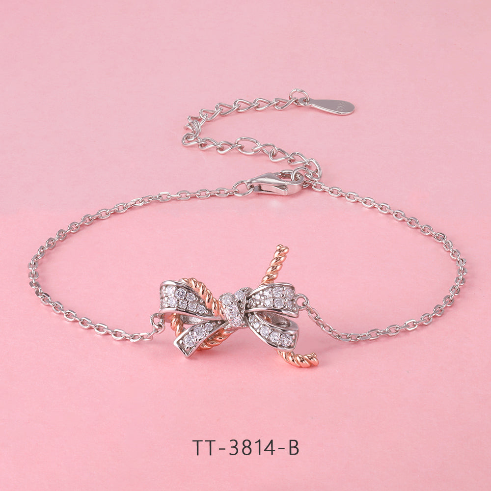 S925 Sterling Silver Bowknot Style Set Series
