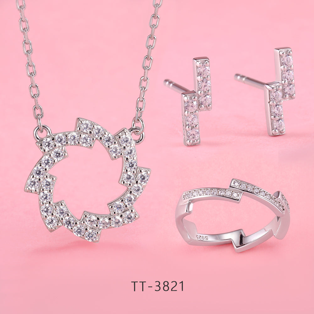 S925 Sterling Silver Lightning Style Set Series