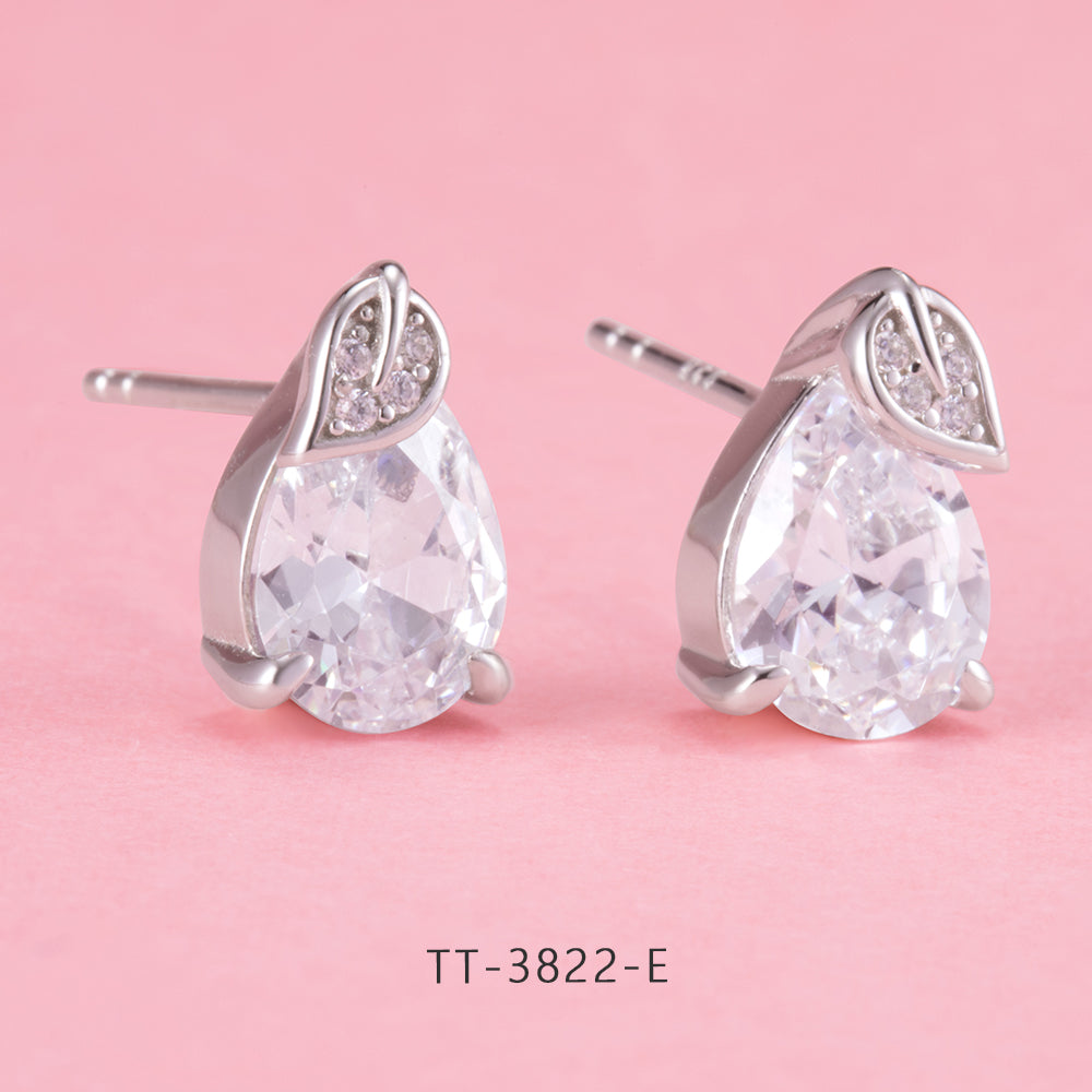 S925 Sterling Silver Leaf and Teardrop Style Set Series
