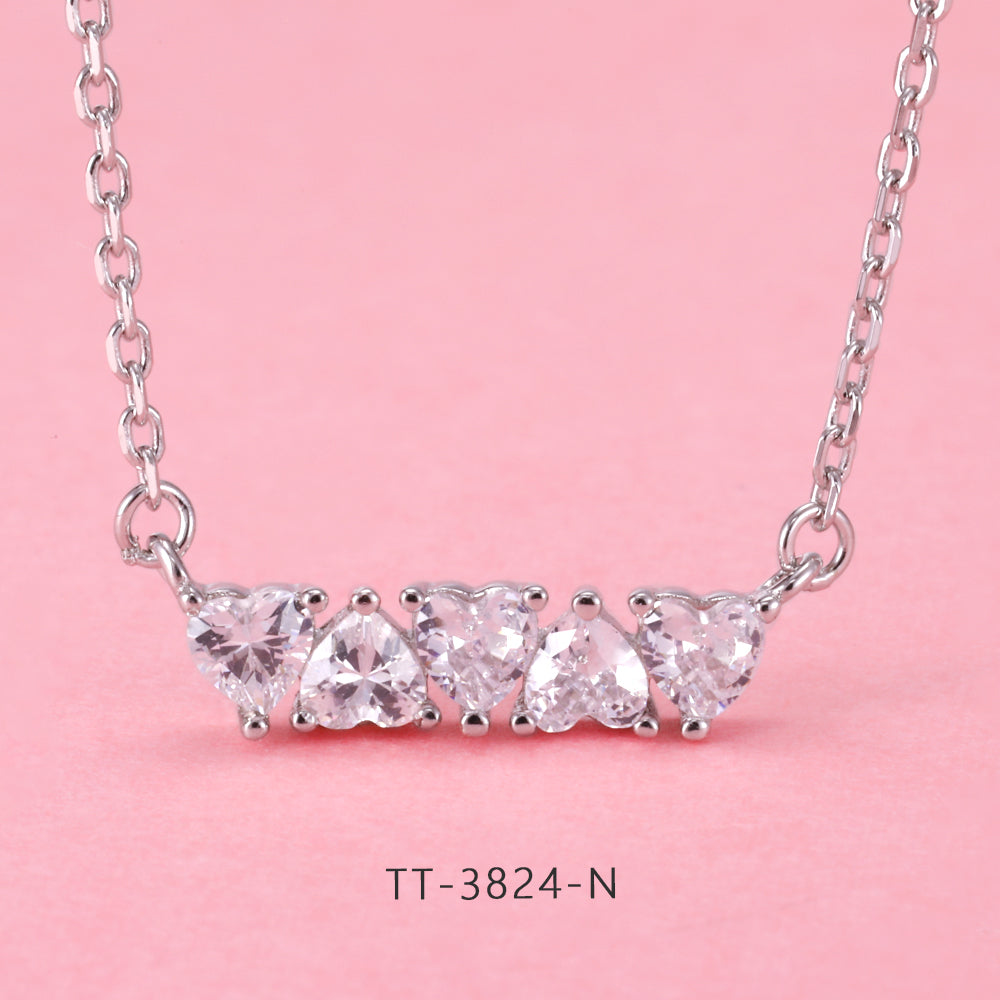 S925 Sterling Silver Multiple Heart Style Set Series