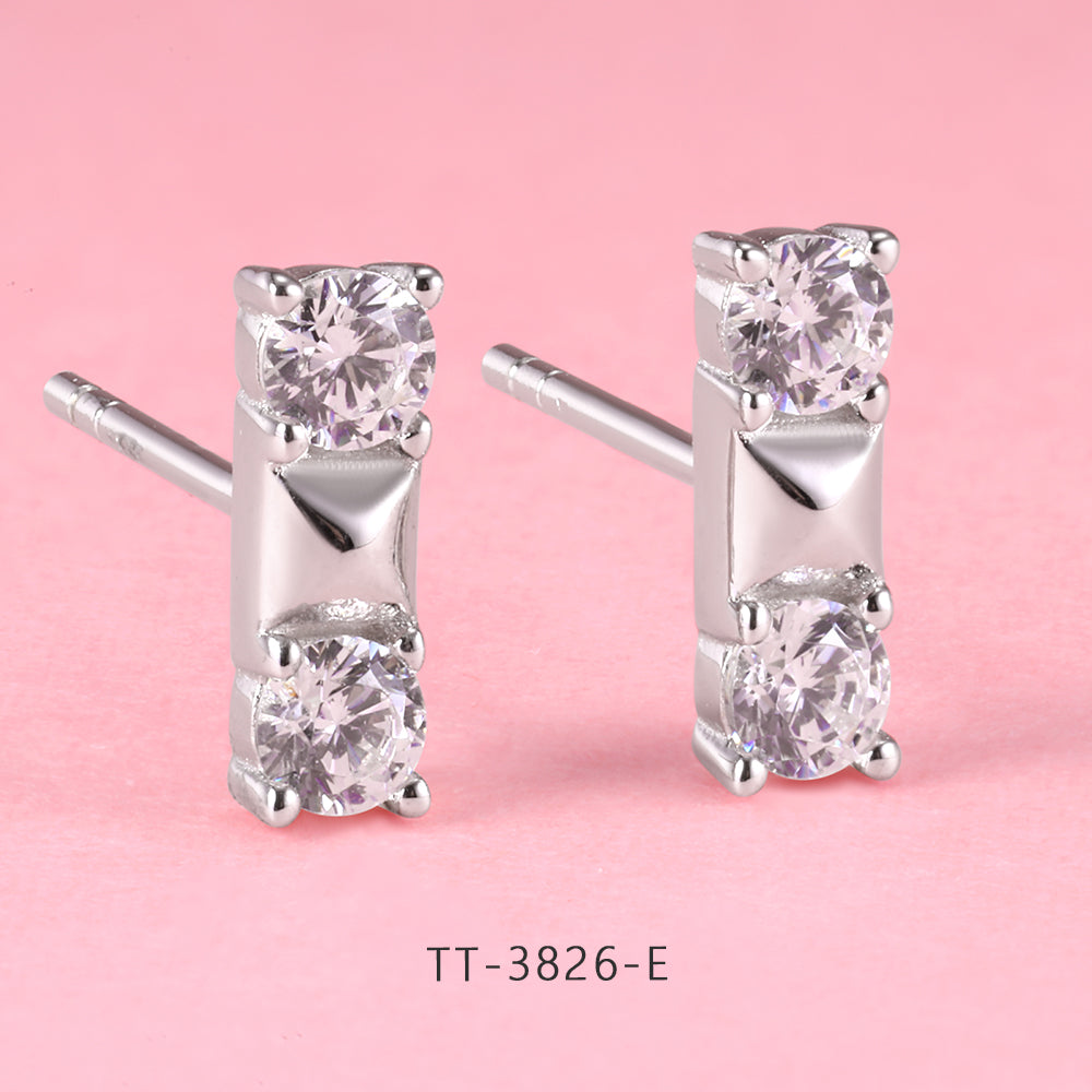S925 Sterling Silver Small Ice Cube Style Set Series