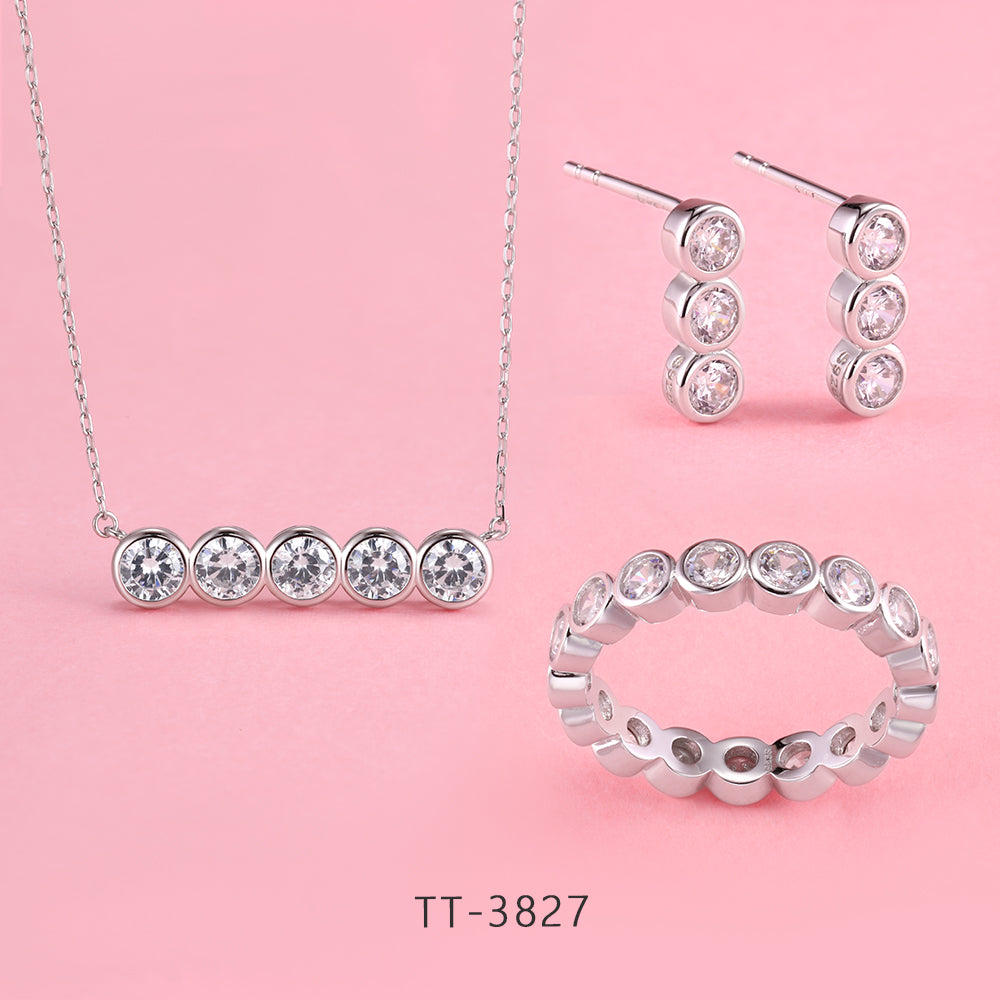 S925 Sterling Silver Multiple Circle Style Set Series