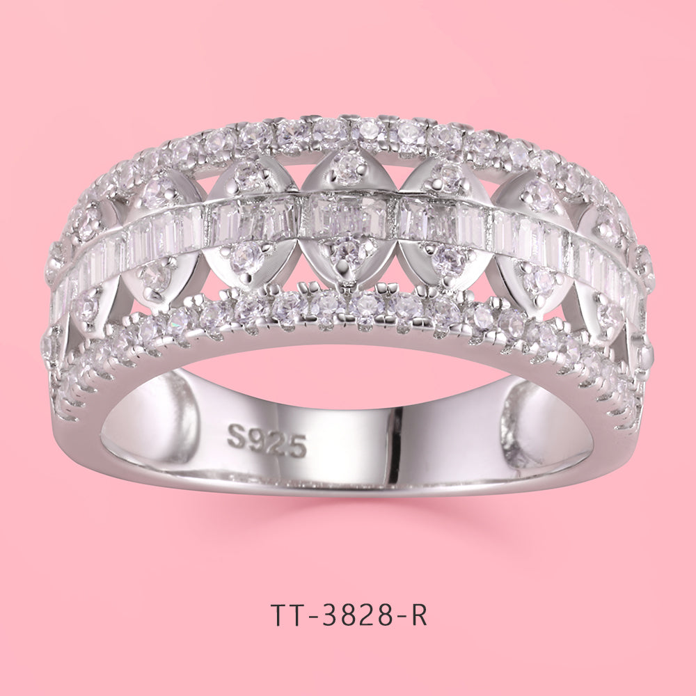 S925 sterling silver square rock - candy series set.