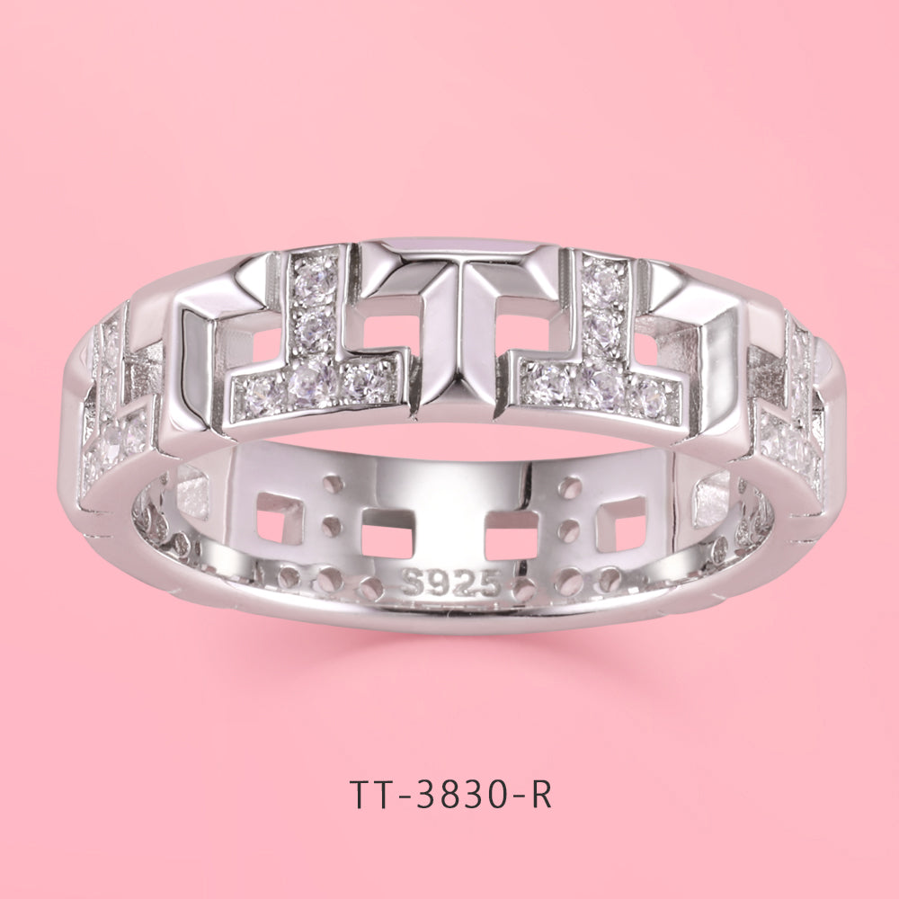 S925 Sterling Silver T-shaped Ring Style Set Series