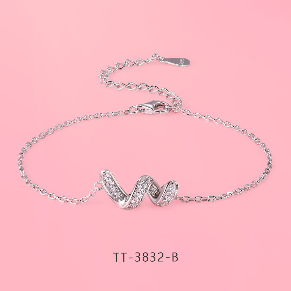 S925 Sterling Silver Ribbon Style Set Series
