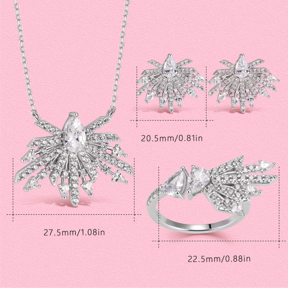 S925 Sterling Silver Dazzling Fireworks Style Set Series