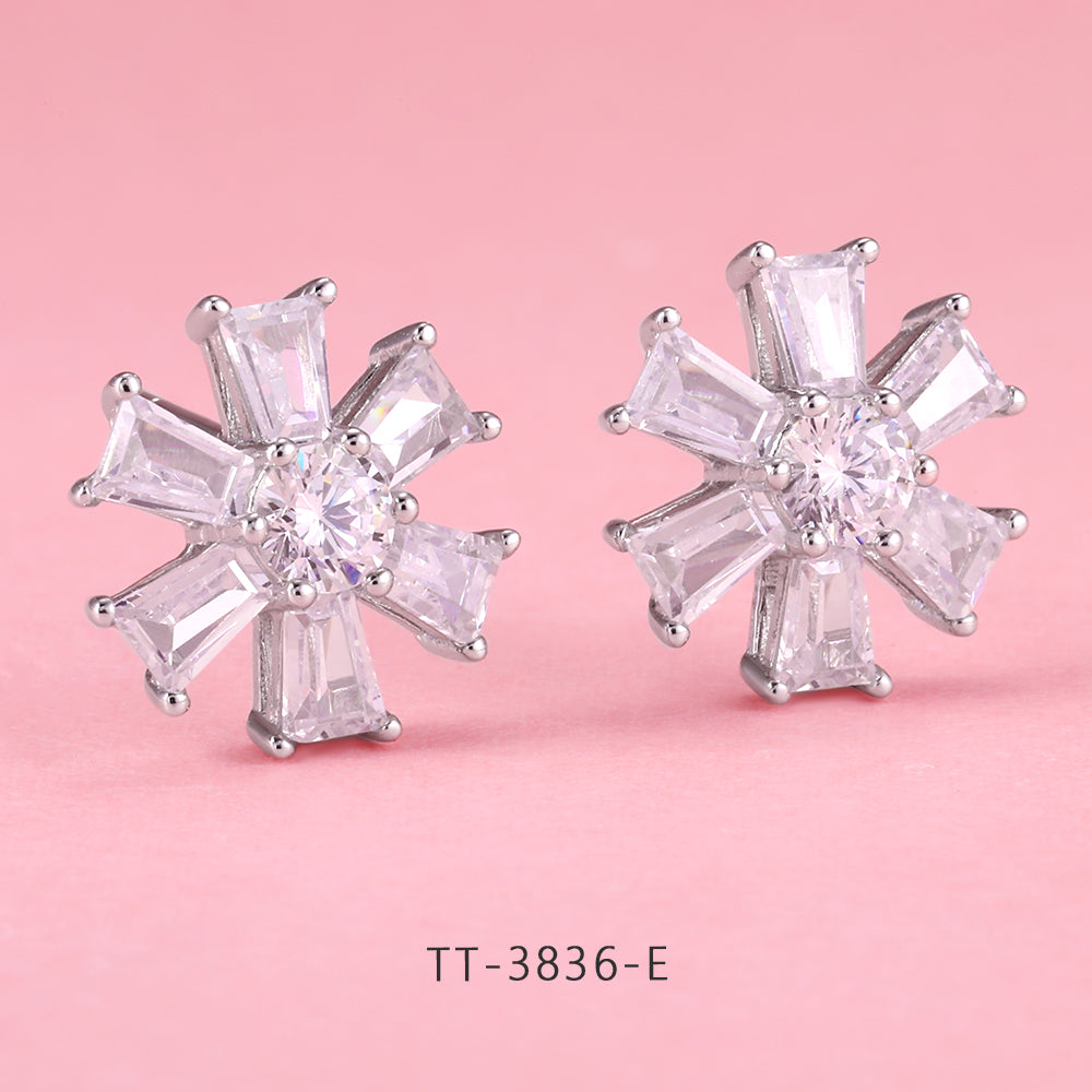 S925 Sterling Silver Snowflake Series Set TT3836