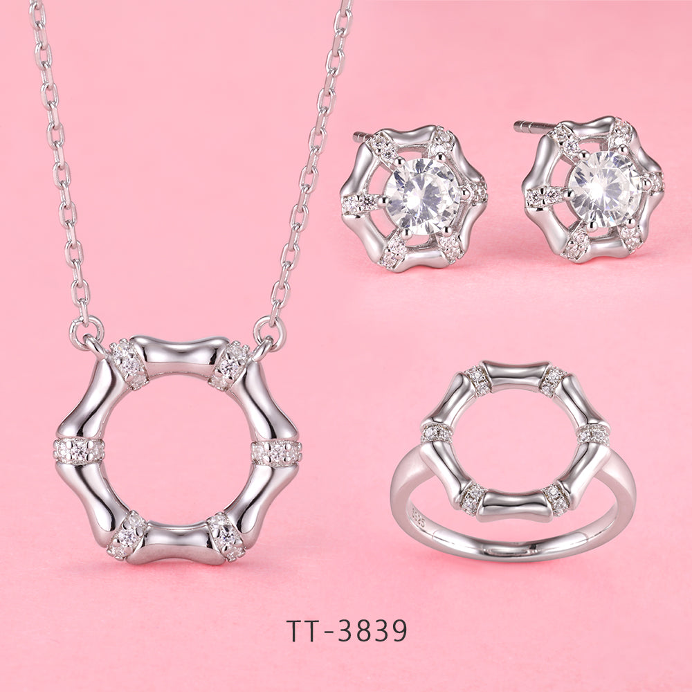 S925 Sterling Silver Bamboo Joint Series Set.