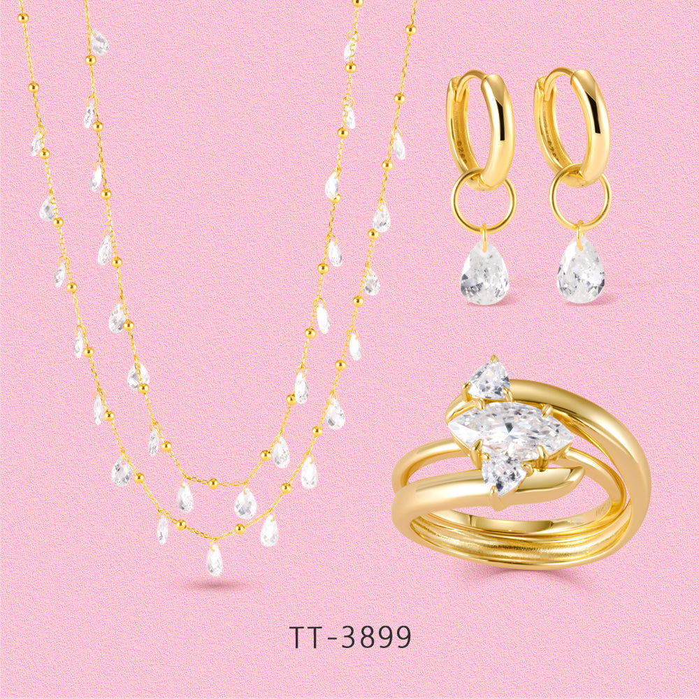 S925 Sterling Silver Multi-droplet Style Set Series