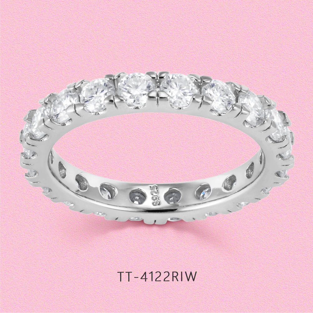 Full circle row ring S925 sterling silver ring TT4122