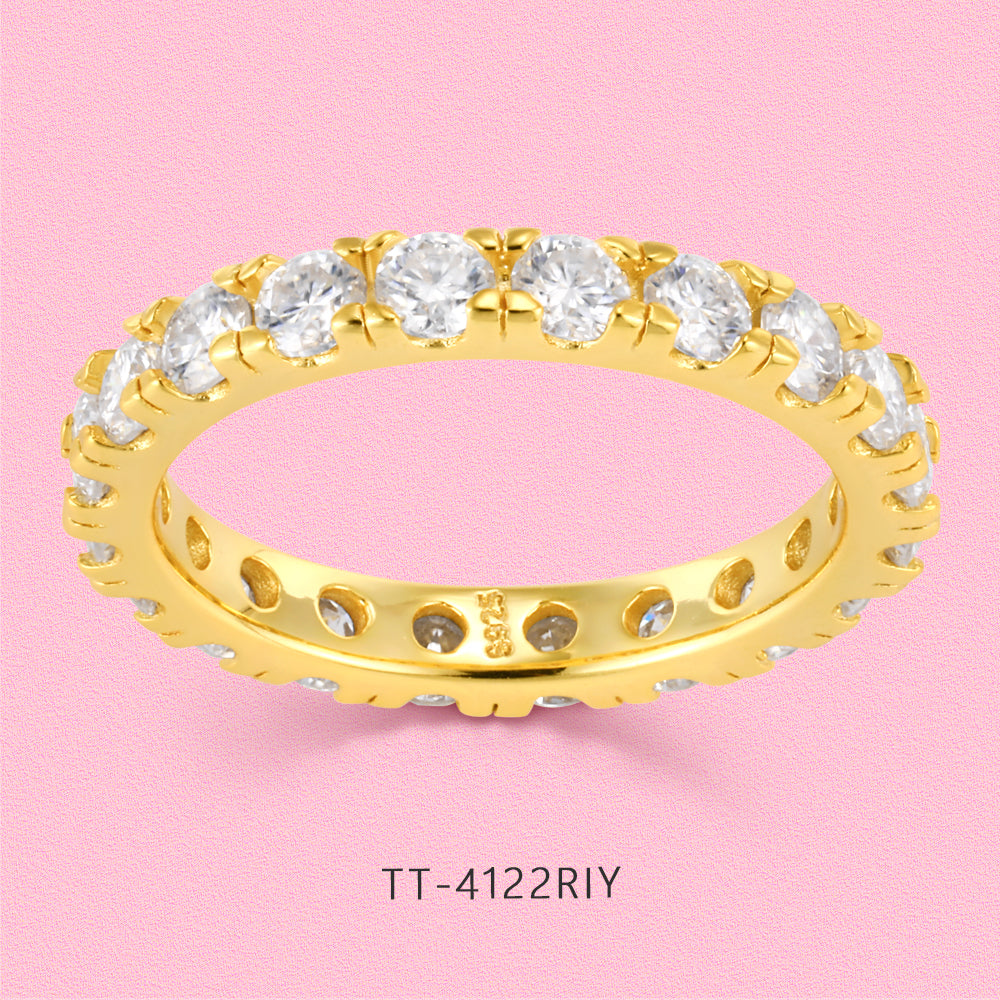 Full circle row ring S925 sterling silver ring TT4122