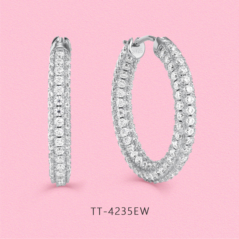 Moissanite Diamond Stud stud S925 sterling silver TT4235