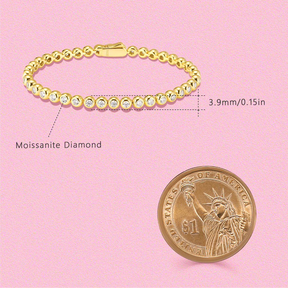 Luxury beaded Mossanite diamond bracelet TT4238