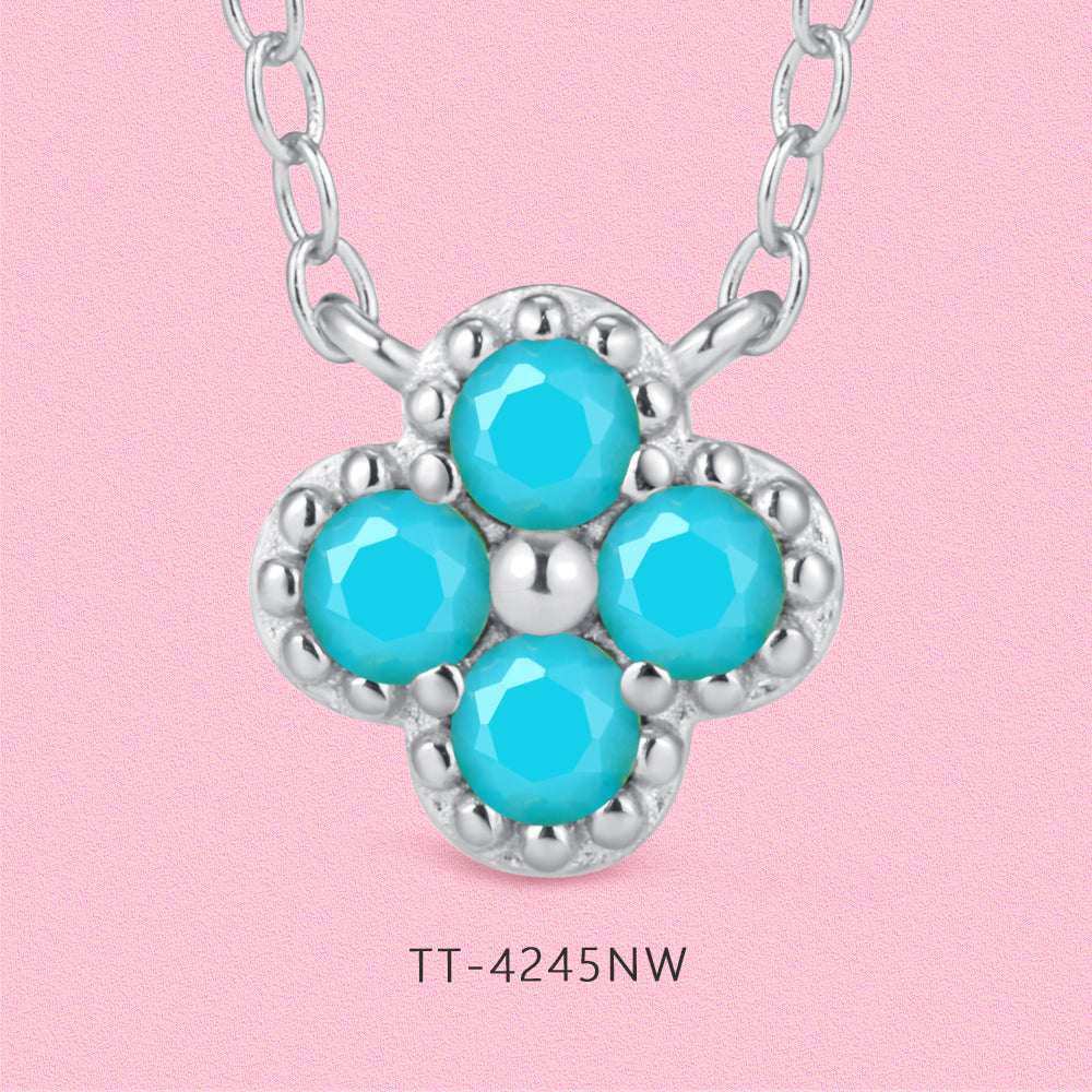 Lucky four-leaf Clover S925 sterling silver necklace TT4245