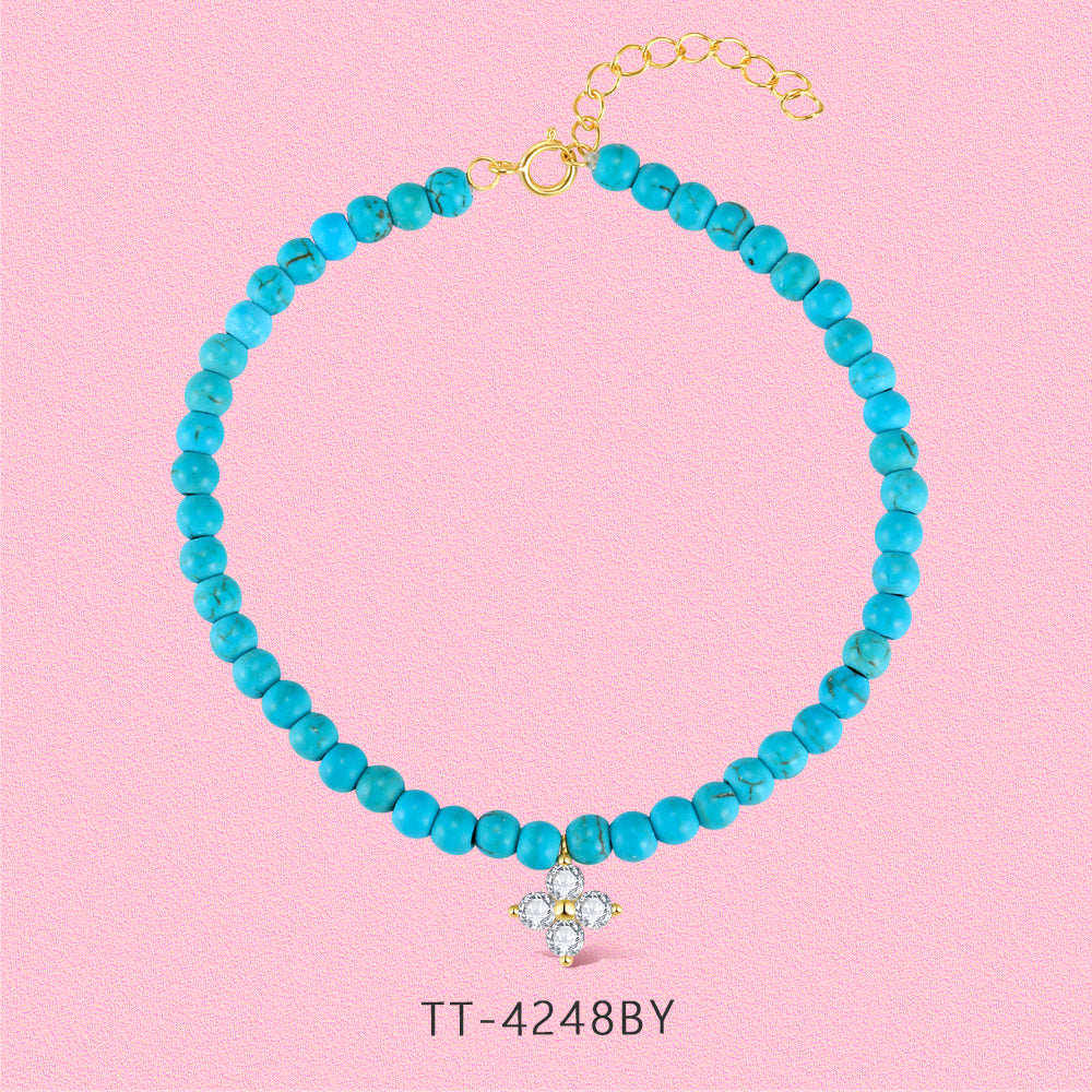 Lucky four-leaf Clover S925 sterling silver bracelet TT4248