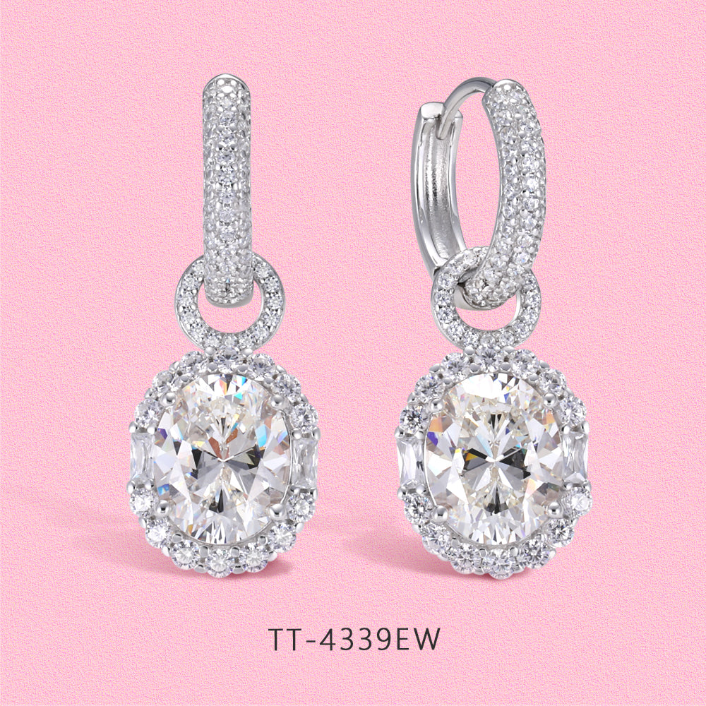 Moissanite diamond monogram necklace TT4232