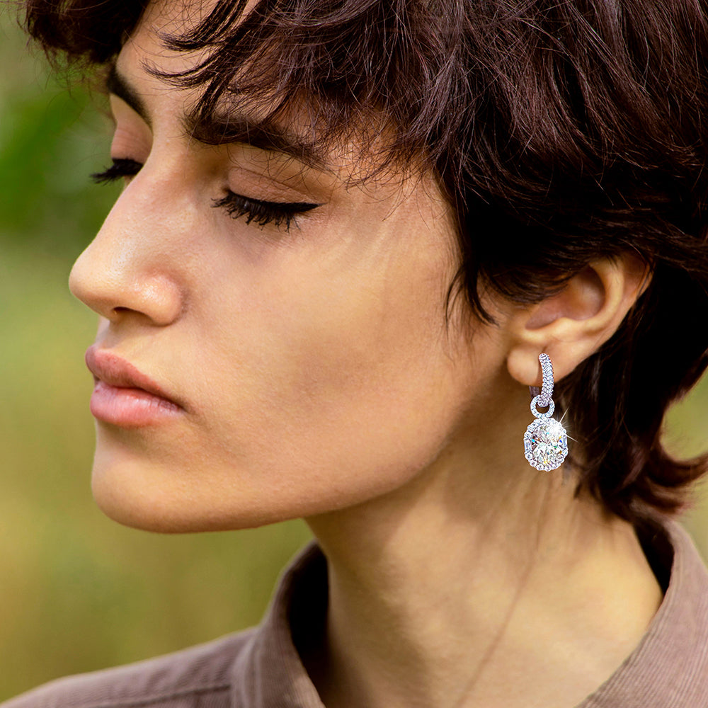 Yumato sparkling luxury laboratory-grown diamond earrings E4339