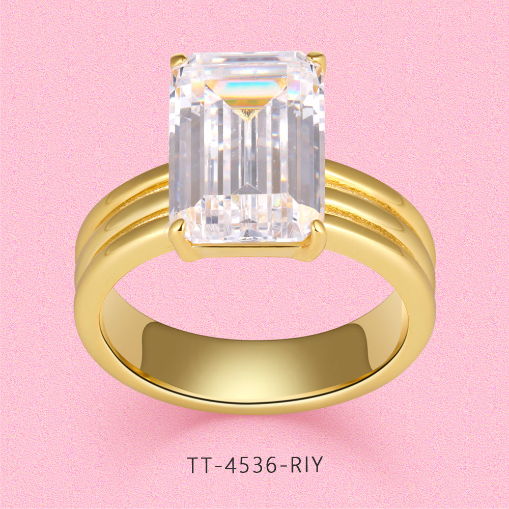 Yumato 5-Carat ice sugar S925 sterling silver laboratory-grown gemstone single diamond ring