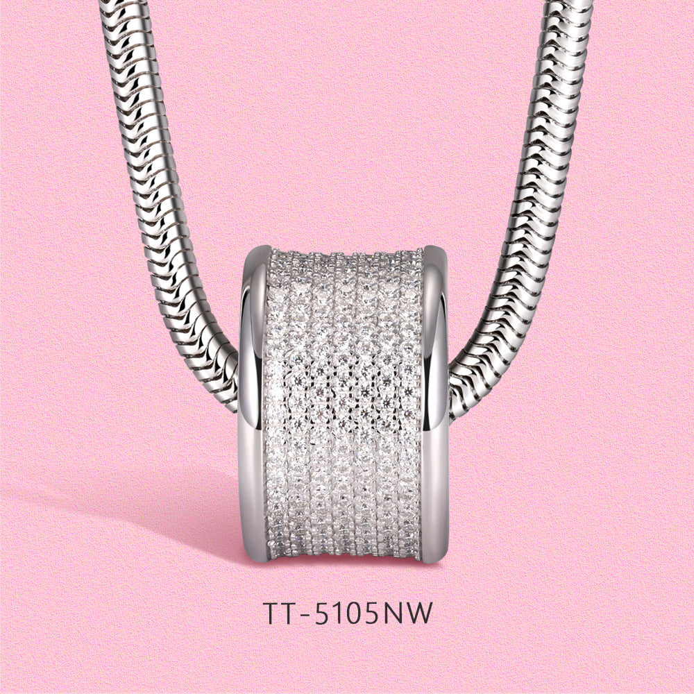 Yumato Luxurious full-diamond earrings, necklace and ring set