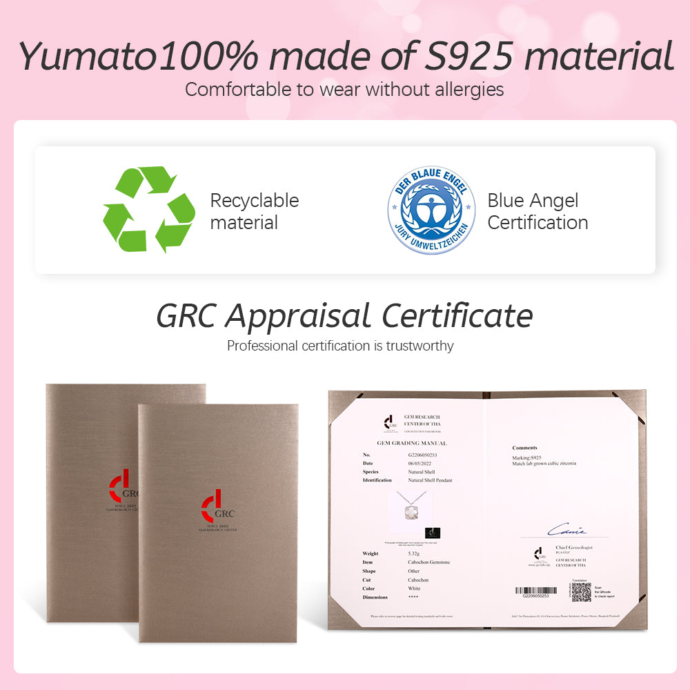 Yumato Free engraved couple love letter envelope S925 sterling silver necklace christmas gift