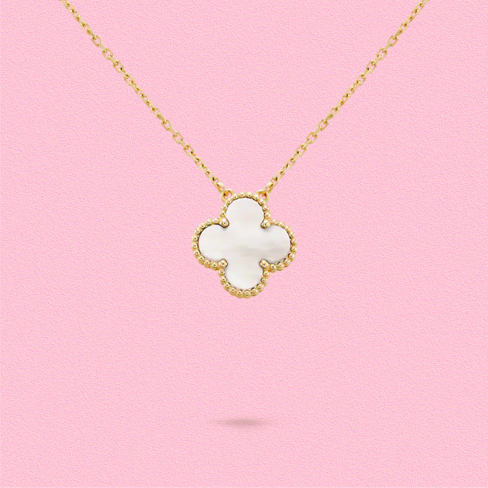 Yumato s925 sterling silver white shell lucky necklace