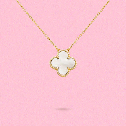 Yumato s925 sterling silver white shell lucky necklace
