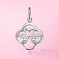 Yumato Four-leaf clover heart Fashion Pendant in 925 Sterling Silver Jewelry, Gift for Women Girls Wife A125