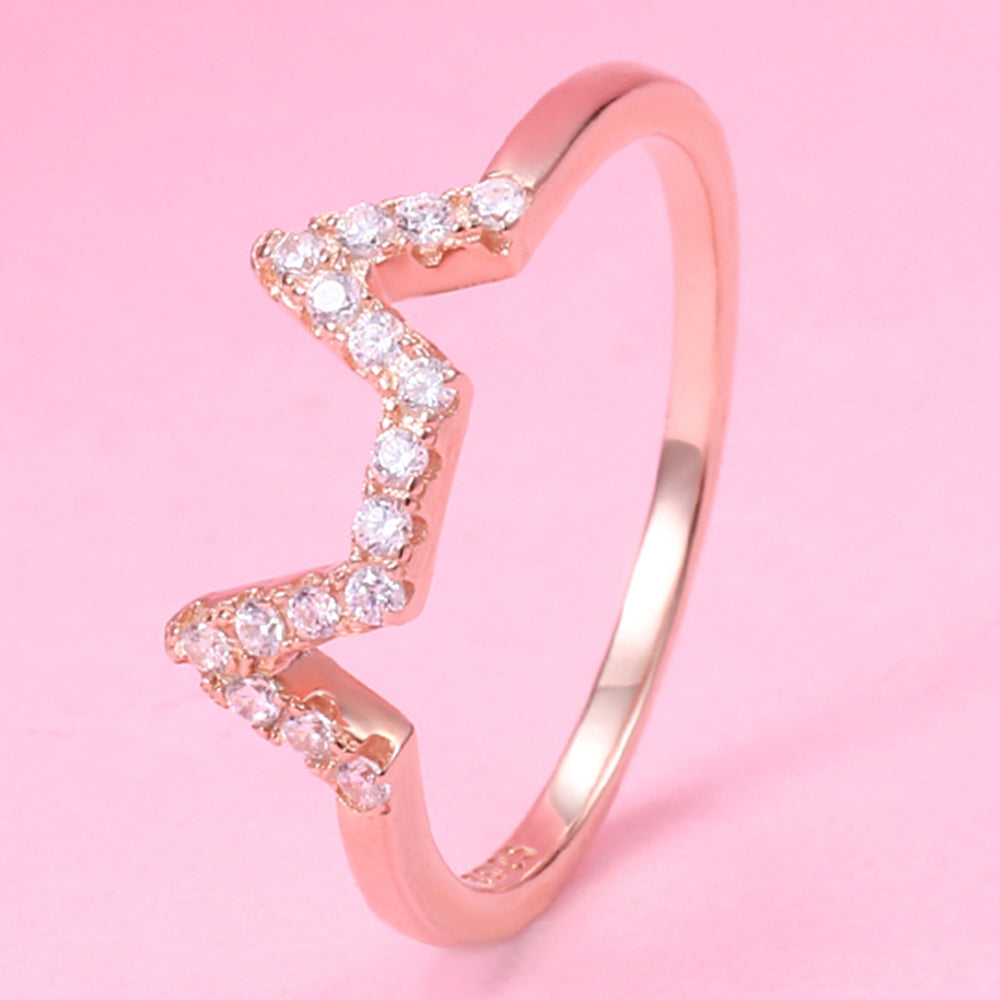 Yumato S925 Sterling Silver Rose Gold Rings (Size 6~8) a wonderful gift for yourself or your loved R04