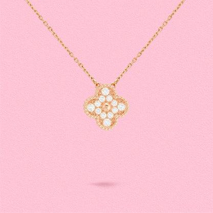 Yumato S925 sterling silver lab-grown diamond lucky necklace