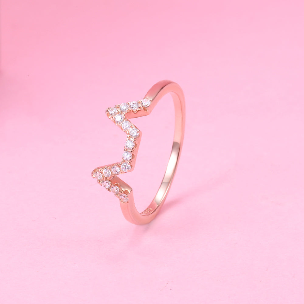 Yumato S925 Sterling Silver Rose Gold Rings (Size 6~8) a wonderful gift for yourself or your loved R04