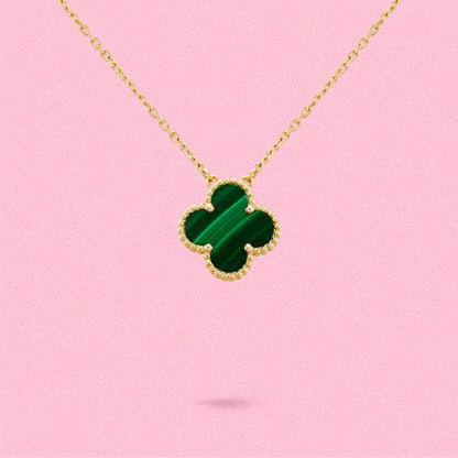 Yumato S925 sterling silver Malachite lucky necklace