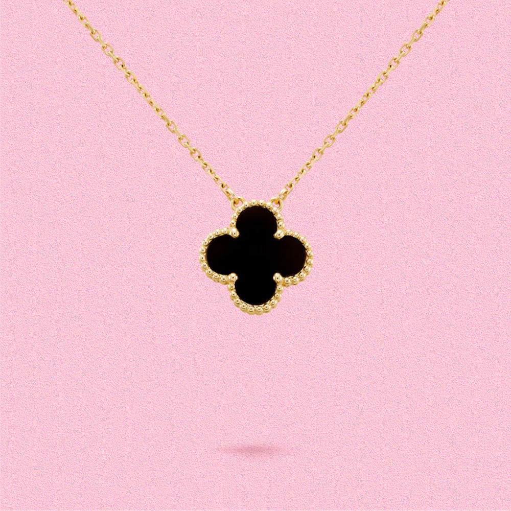 Yumato S925 sterling silver Onyx lucky necklace