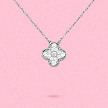 Yumato S925 sterling silver Full of diamonds lucky necklace