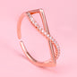 Yumato S925 Sterling Silver Adjustable Rings Rose Gold Color Fashion accessories as Gift for yourself, love, friends A114