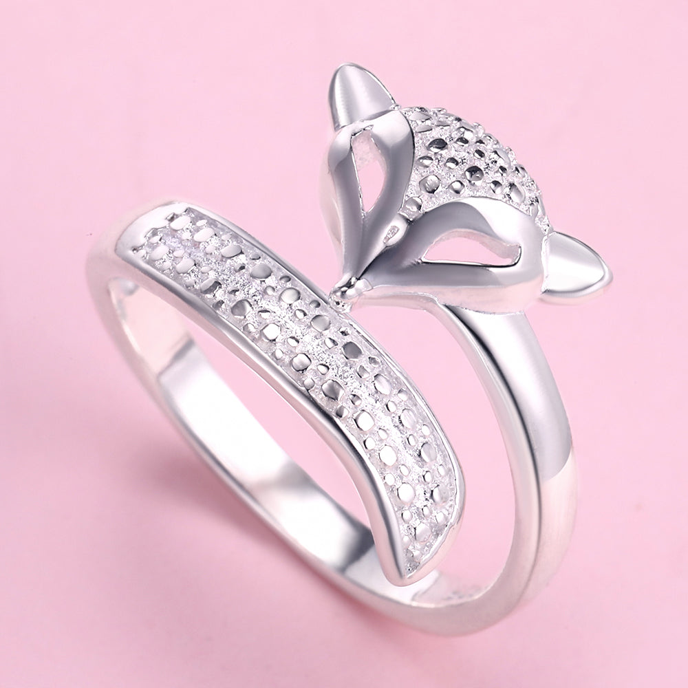 Yumato Female Niche style Open Adjustable Ring in 925 Sterling Silver Gift for girl, yourself, girlfriend, friends R32