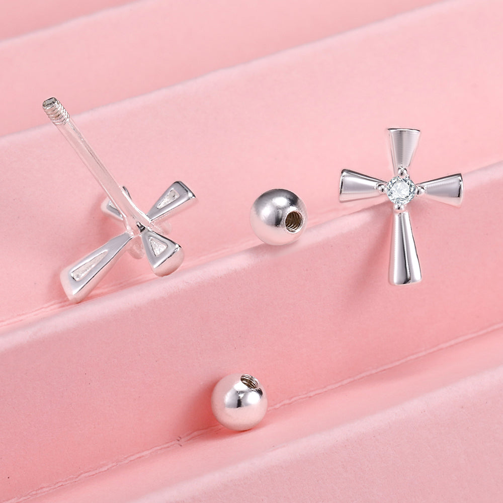 S925 Sterling Silver Stud Earrings Fashion Easy to Match Clothes Gifts for yourself, girl, lover,friend B75-B76