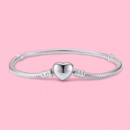 Yumato S925 Sterling Silver 26 Letter DIY Pendant Love Bracelet (Free Choice Style) Fashion Pendant Gifts for yourself, girl, lover,friend P01