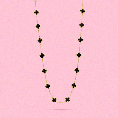 Yumato S925 sterling silver 20 flowers lucky necklace